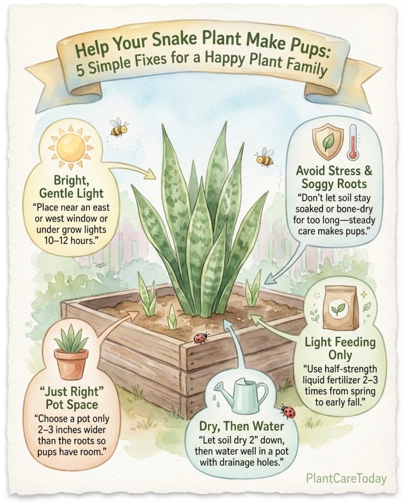 Infographic showing snake plant propagation barriers with problem-solution visual comparisons