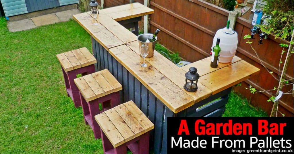 A Garden Bar Made From Pallets