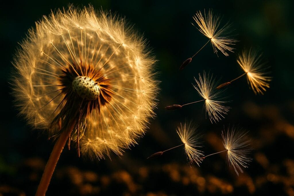 Close-up of dandelion plant showing yellow flower, serrated leaves, and long taproot pulled from garden soil.