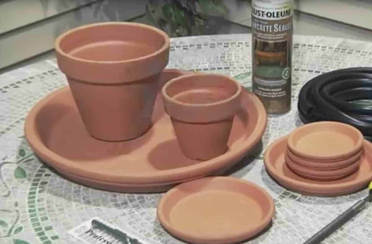 items needed for a terra cotta fountain