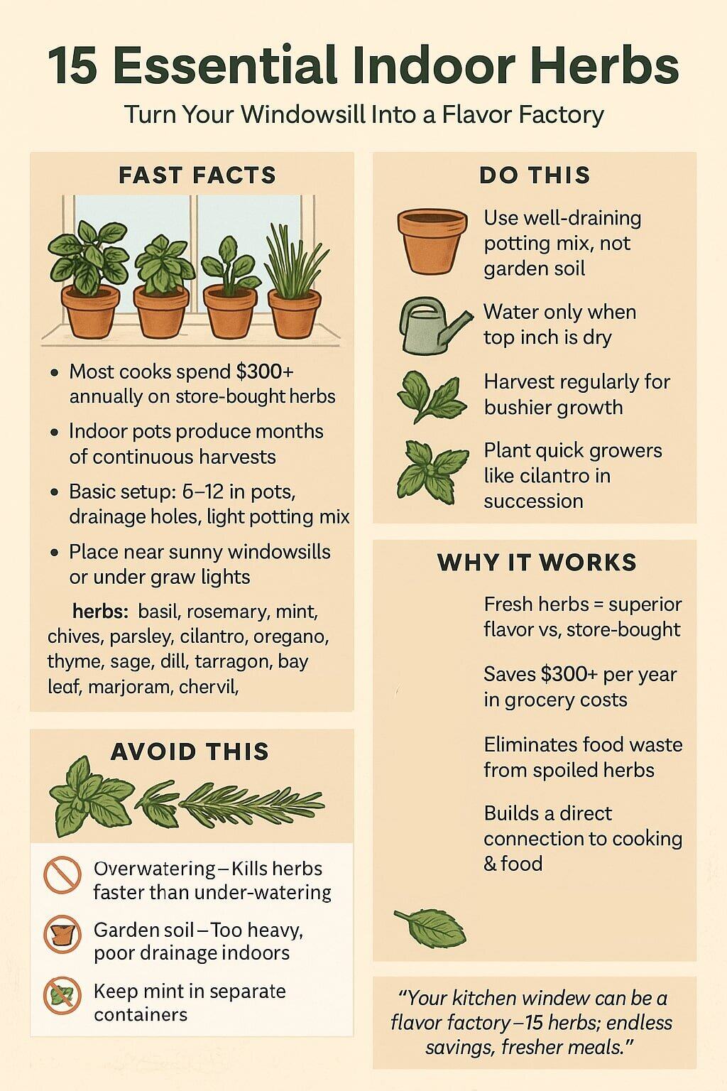 15 Herbs You Can Grow Indoors That Will Make Your Grocery Store Cry